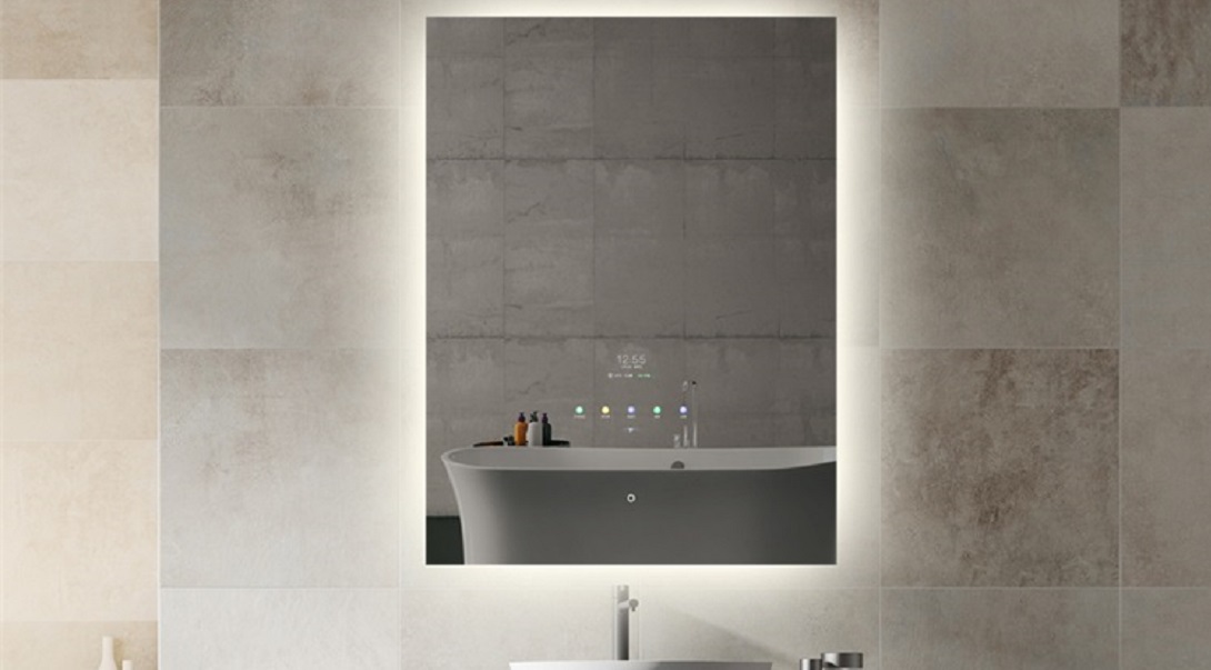 round backlit mirror cabinet