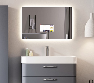 Fábrica de espelhos inteligentes com iluminação de fundo