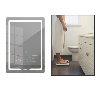 Balança de gordura corporal em espelho de banheiro inteligente com Wi-Fi