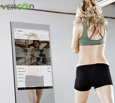 Fitbathmirror Gym Espelho Inteligente para treino de fitness